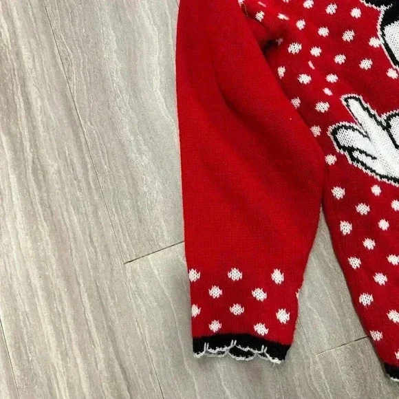 Disney Vintage Minnie and Mickey Kids Girls Sweater - 90's - Size 14/L - Picture 4 of 5